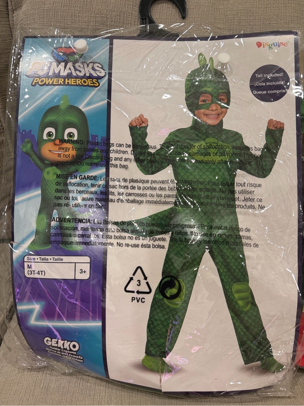 Gekko PJ Mask Kids Superhero Costume - Green